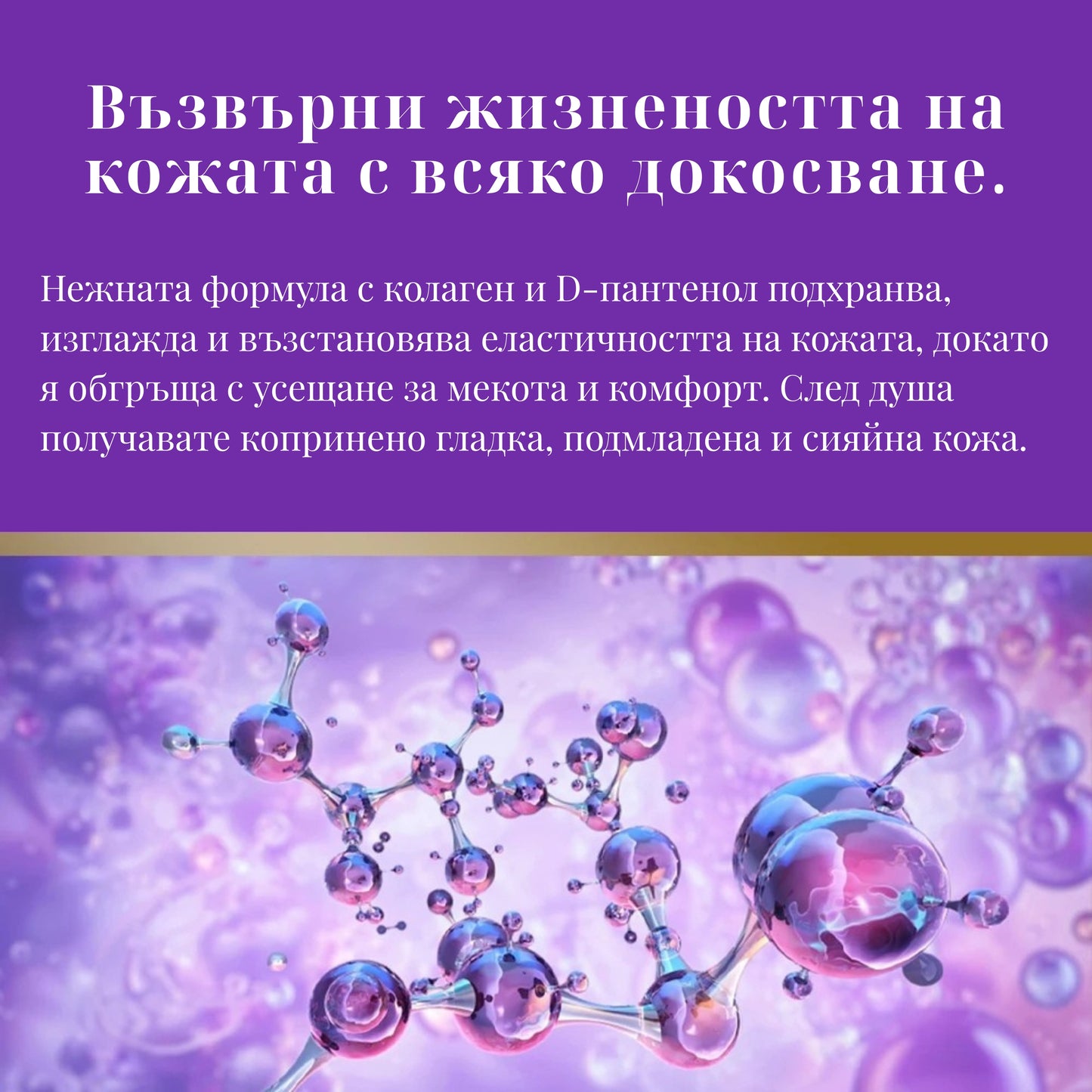 ДУШ-ГЕЛ ПРОТИВ СТАРЕЕНЕ с Колаген и екстракт от D-Пантенол - 400ml