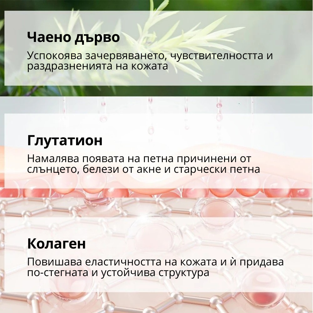 Хидратиращ ритуал за гладка и сияйна кожа с Колаген, Хиалуронова киселина, Серамиди и растителни екстракти - Peel-off маска и серум