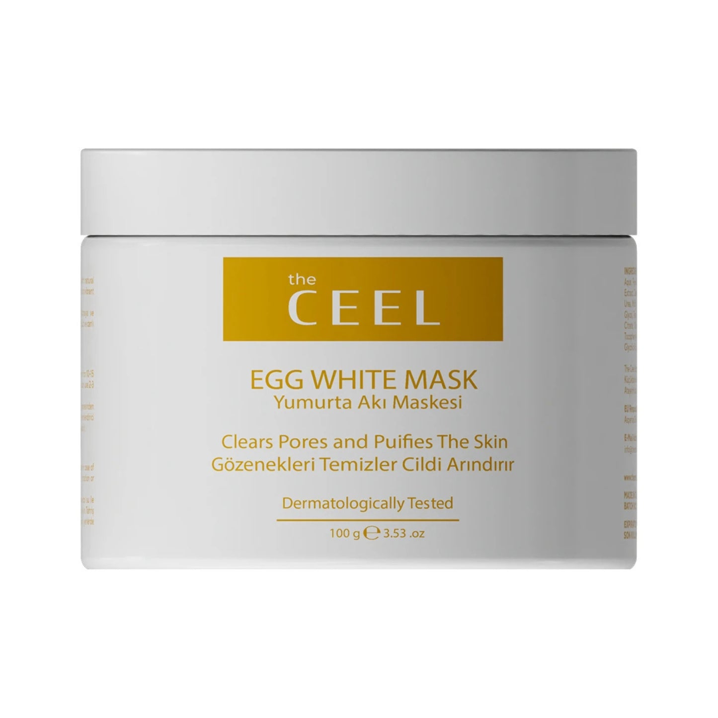 СТЯГАЩА И МАТИРАЩА МАСКА с Яйчен Белтък, Ниацинамид, Глина, Бентонит и екстракт от Алое Вера - 100gr.