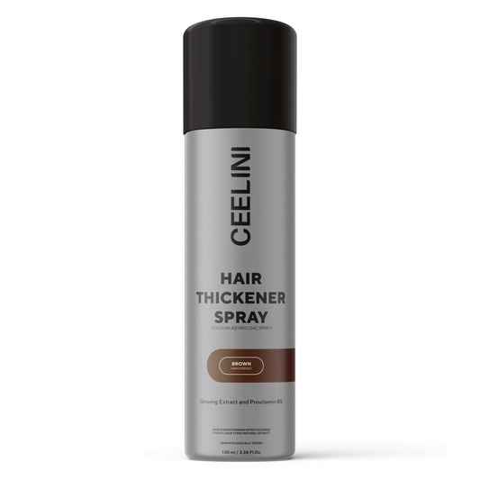 СПРЕЙ БОЯ ЗА КОСА ЦВЯТ КЕСТЕНЯВО с Фибри, Женшен, Провитамин В5 и Кератин - 100ml