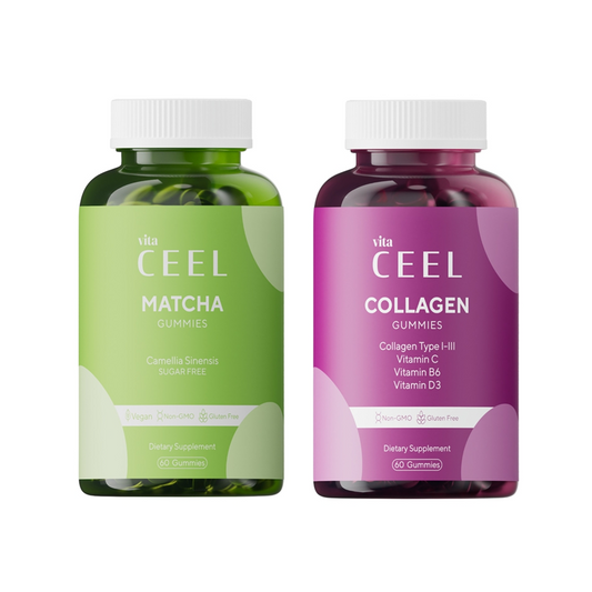 СЕТ ВЕГАН ЖЕЛИРАНИ ВИТАМИНИ МАТЧА + КОЛАГЕН