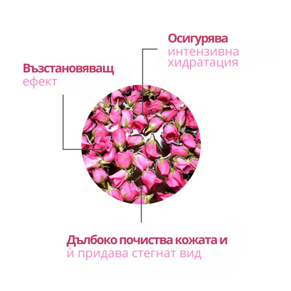 ФЛОРАЛНА НАТУРАЛНА РОЗОВА ВОДА с Роза Дамасцена - 100ml