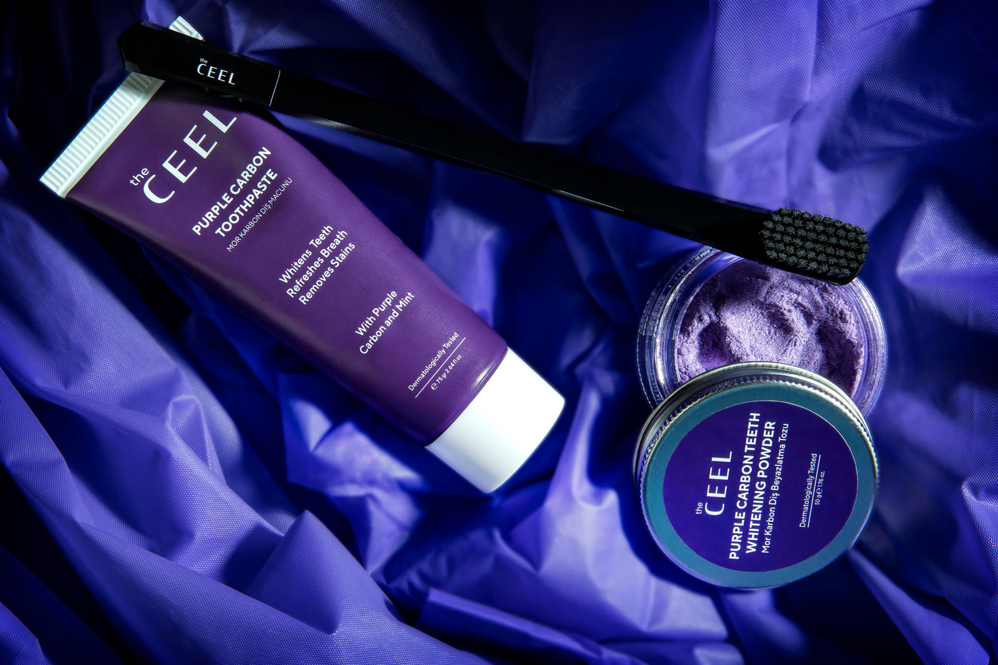 СЕТ ЗА ИЗБЕЛВАНЕ НА ЗЪБИ С АКТИВЕН ВЪГЛЕН (Паста за Зъби + Пудра)