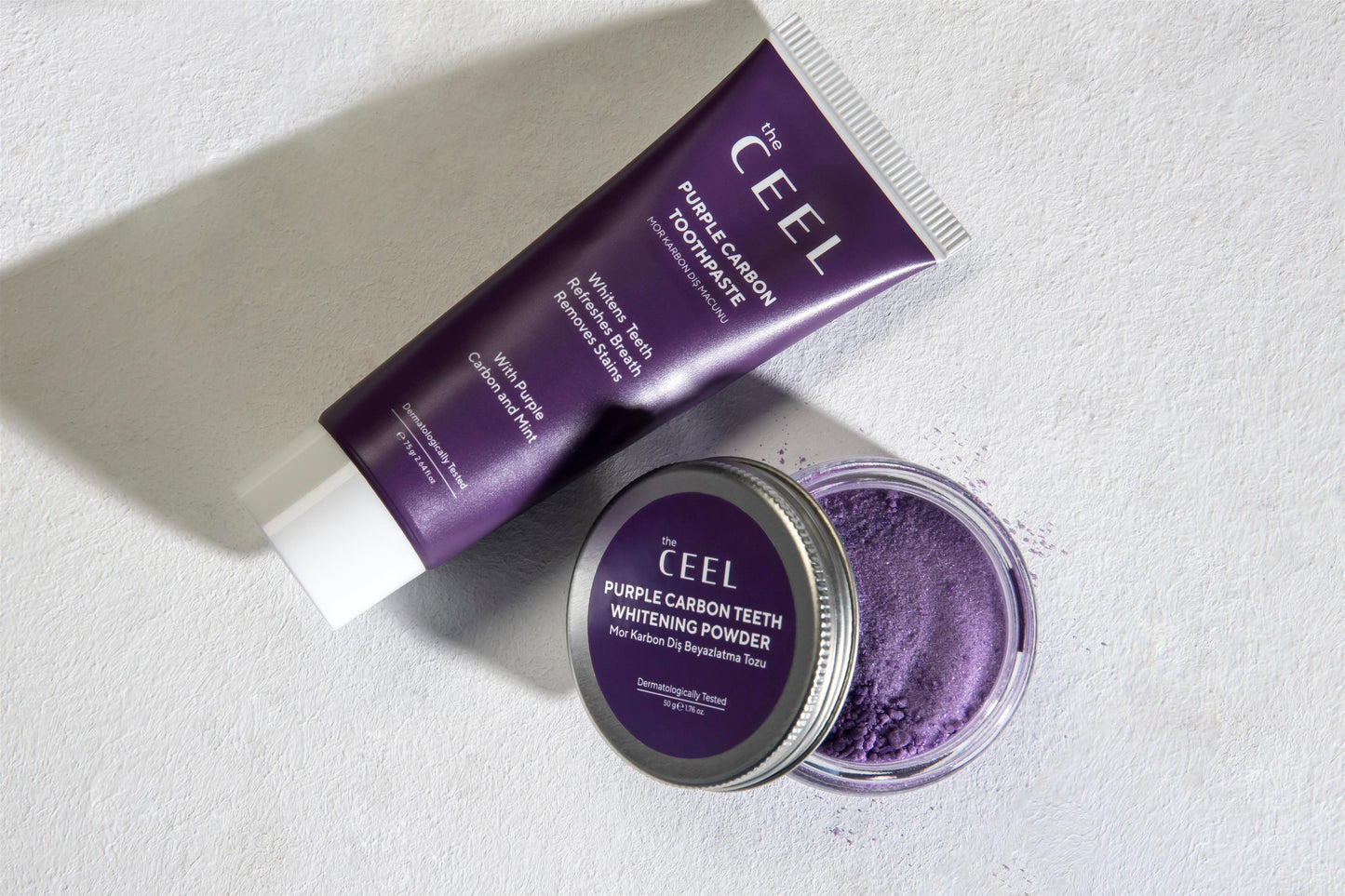 СЕТ ЗА ИЗБЕЛВАНЕ НА ЗЪБИ С АКТИВЕН ВЪГЛЕН (Паста за Зъби + Пудра)