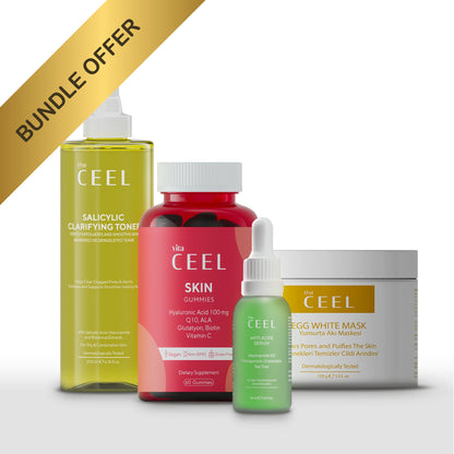 СЕТ ЗА ВЪЗСТАНОВЯВАНЕ НА КОЖАТА - акне, мазна кожа и несъвършенства