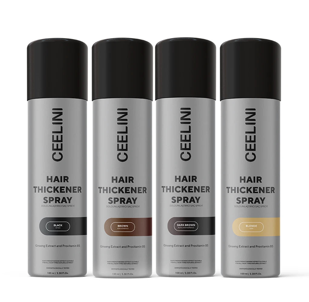 СПРЕЙ БОЯ ЗА КОСА ЦВЯТ ТЪМНО КЕСТЕНЯВО с Фибри, Женшен, Провитамин В5 и Кератин - 100ml