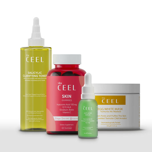 СЕТ ЗА ВЪЗСТАНОВЯВАНЕ НА КОЖАТА - акне, мазна кожа и несъвършенства