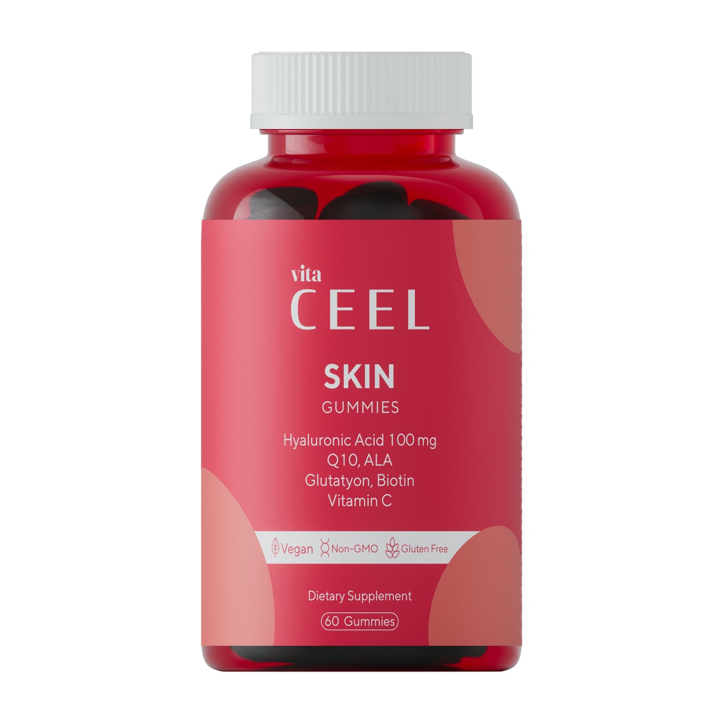 ВЕГАН ЖЕЛИРАНИ ВИТАМИНИ ЗА СИЯЙНА КОЖА с Хиалуронова Киселина, Витамин C, Глутатион и Q10 / GUMMIES