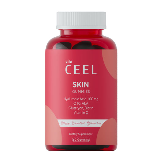 ВЕГАН ЖЕЛИРАНИ ВИТАМИНИ ЗА СИЯЙНА КОЖА с Хиалуронова Киселина, Витамин C, Глутатион и Q10 / GUMMIES